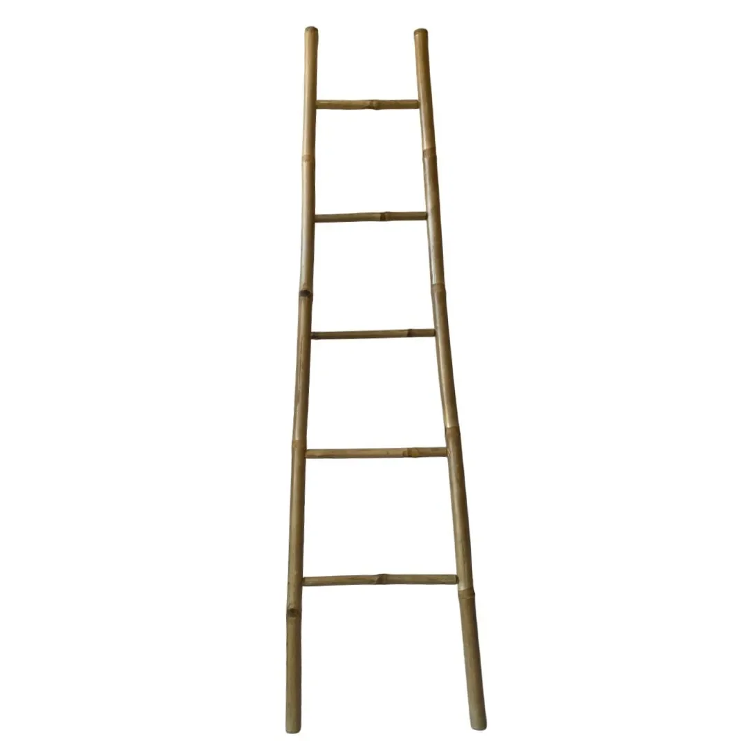 Toallero de bambú em forma de escalera com 5 anos de idade para toallas150 cm, estante soporte