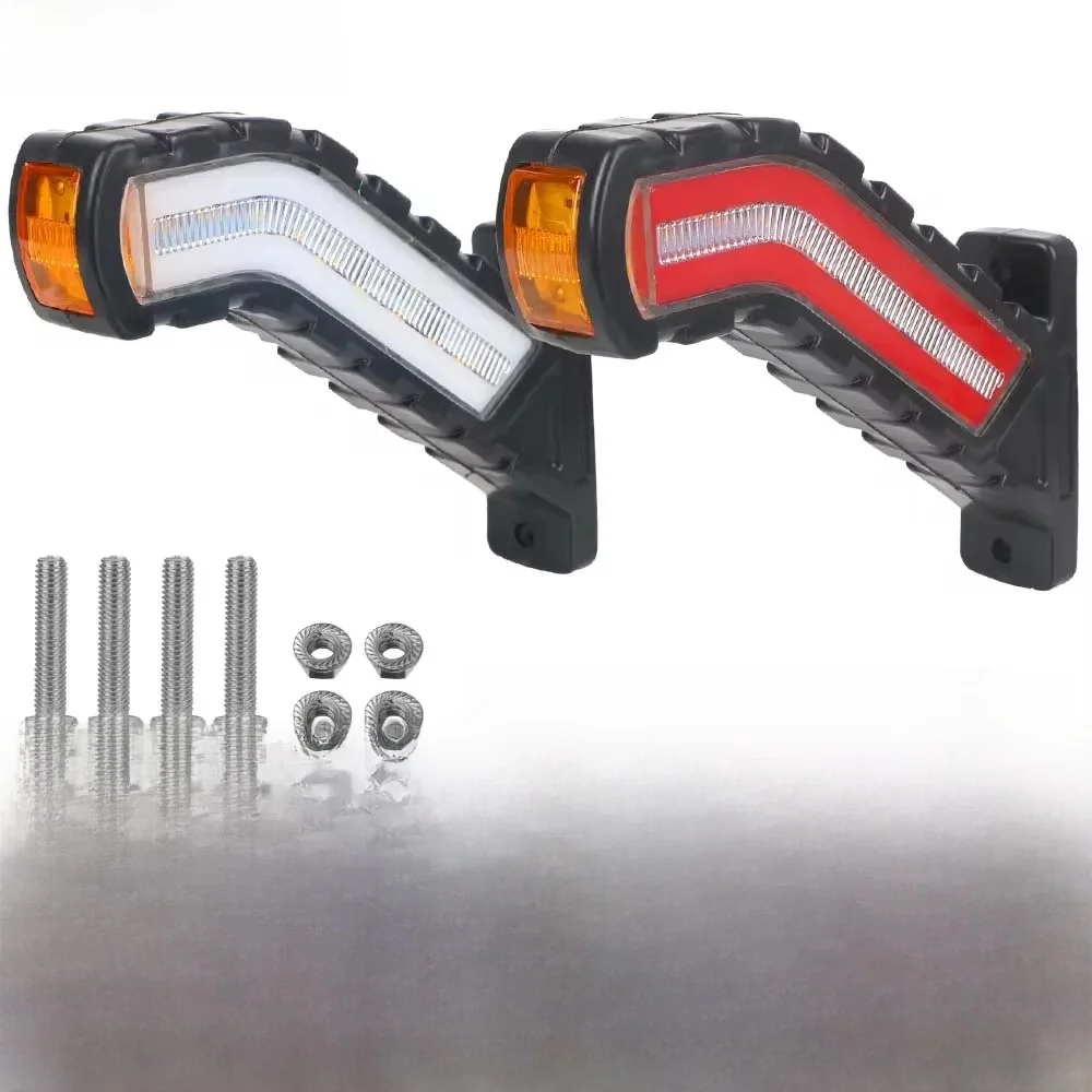 12-24V 2 pièces feux de position latéraux avertissement feu arrière voiture feux externes remorque camion camion indicateur lampe remorque Van pick-up