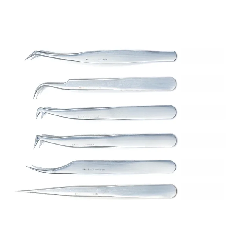 VETUS – pincettes à cils MTS en acier inoxydable, antistatiques, pointe Super Fine pour Extension de cils, réparation de montre, pincettes ESD, 1 pièce