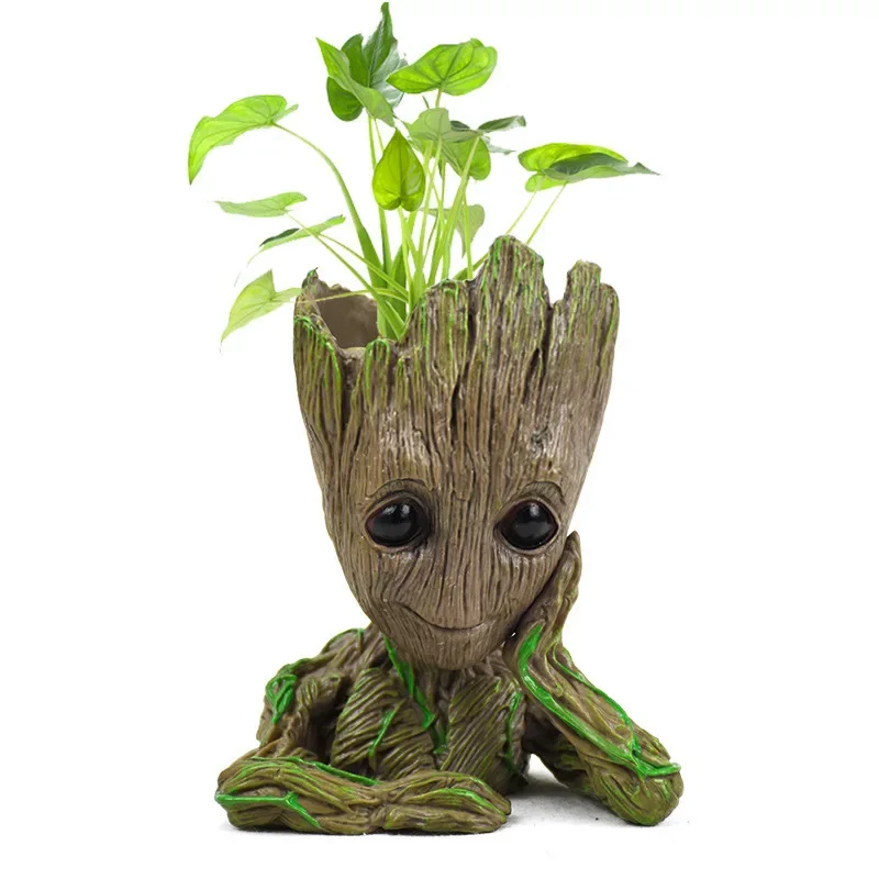 Décoration de mode personnalité personnage d'anime Groot fleur ornement bébé arbre homme Figurine bureau décor Miniature modèle