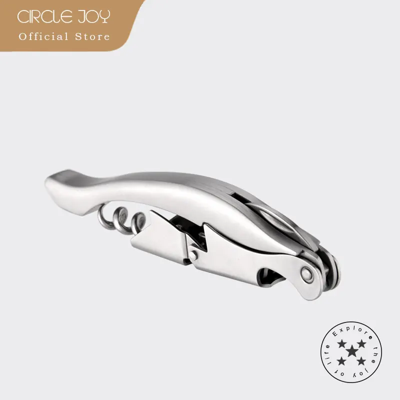 Circle Joy Wine Opener Professional Waiters Stainless steel Corkscrew Bottle Opener and Foil Cutter Gift for Wine Lovers