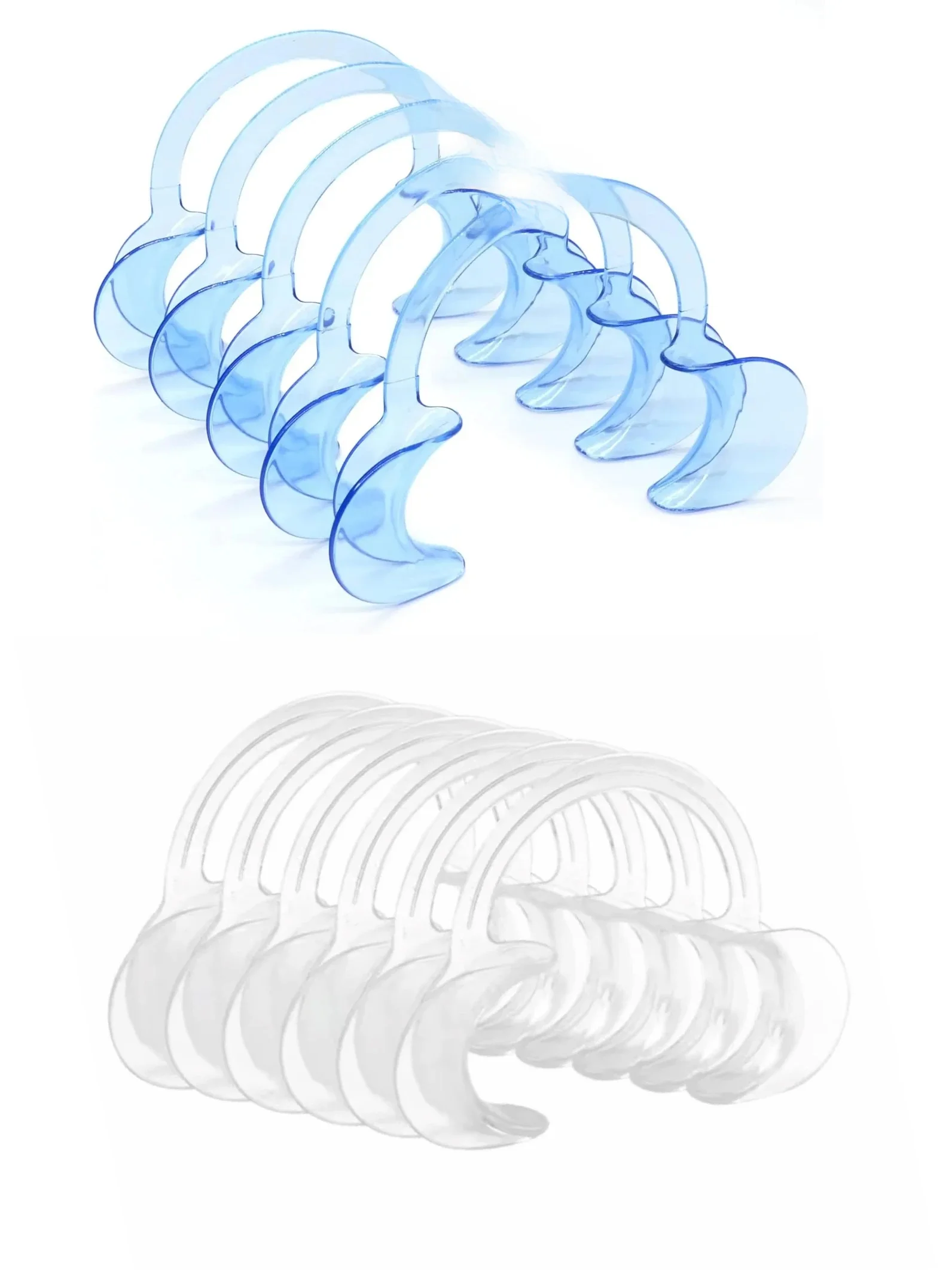 Ouvre-bouche dentaire en plastique en forme de C, écarteurs de joues intra-oraux, outil de dentisterie orthodontique, 10 pièces