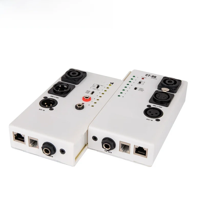 Alctron-testador de cabo de áudio multiúso ct-8, rj45, trs, xlr, bnc, dmx, 5 pinos, rede lan