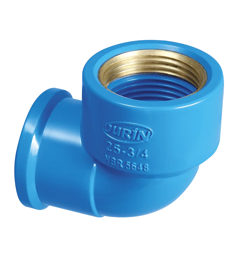 25mm x 3/4 ''Durin Blue Thread Flat Knee with Brass Bushing