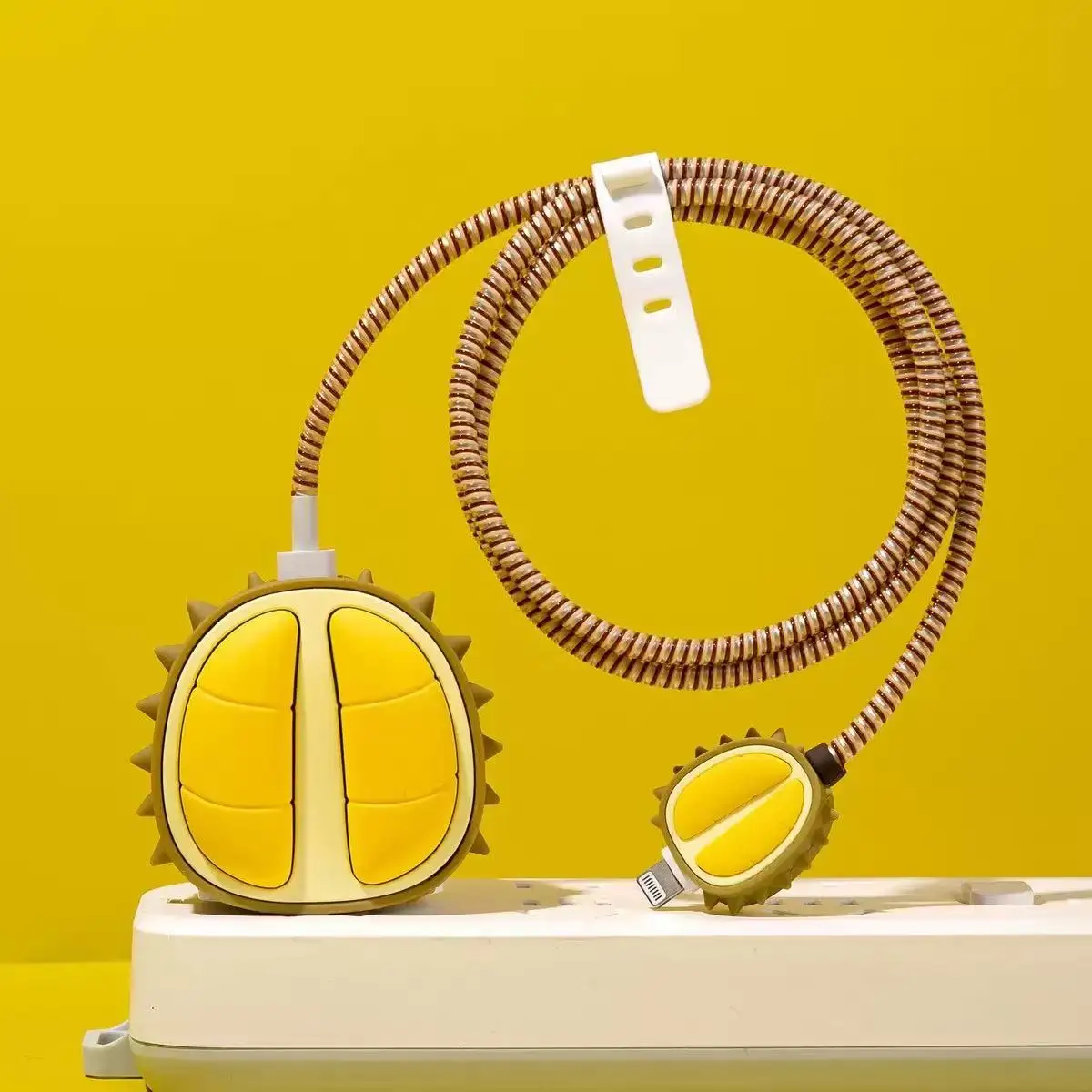 4 قطعة/المجموعة لطيف 3D الكرتون كابل حامي آيفون/آي باد 18 واط/20 واط شاحن حالة كابل الهاتف المنظمون آيفون 14 15