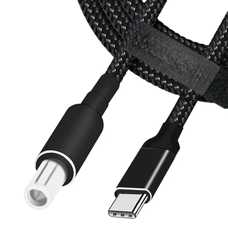 Câble USB Type C PD 100W vers prise cc 7.4x5.0mm, connecteur de chargeur pour ordinateur portable, convertisseur pour Dell Latitude E6320 E6330 E6400 E6430 E6410