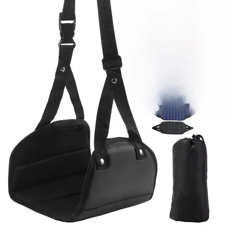 Car Travel Hammock Suspended Adjustable Leg Hammock Office Hammock with Airplane Footrest Outdoor Furniture