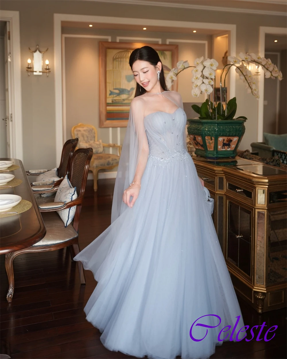 Vestido de noche moderno personalizado de Organza con forma de corazón, vestidos de fiesta sin mangas elegantes, vestidos para ocasiones especiales con lentejuelas de lujo