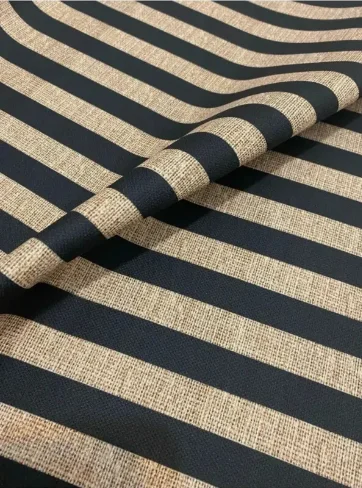 

Black Linen Effect Striped Pattern Fabric Suitable for Multi-Purpose Use