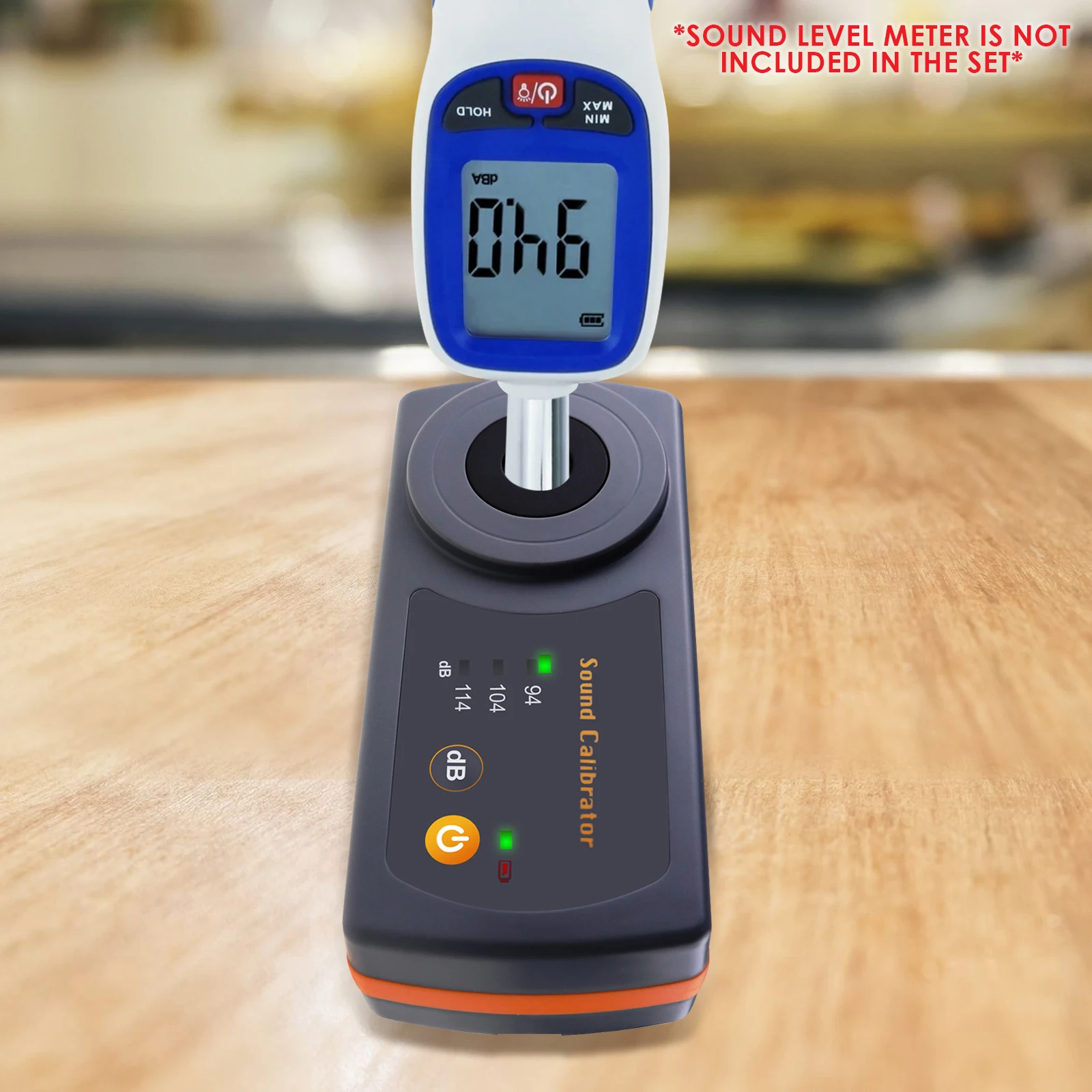 Sound Level Calibrator Meter 114dB / 94dB / 104dB Calibration Level For 1/2