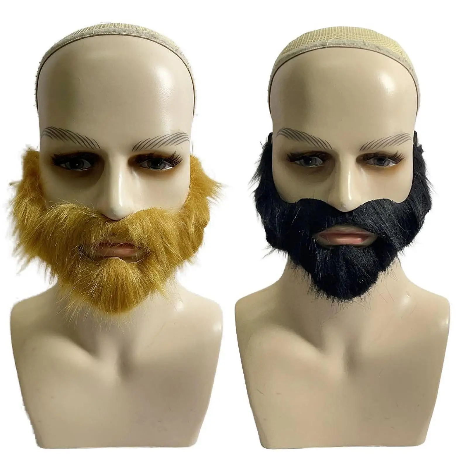 ปลอมเคราเครื่องแต่งกายเชือกยืดหยุ่นหนวดชุดเครื่องแต่งกายอุปกรณ์เสริม Professional Chin Beard สําหรับประสิทธิภาพผู้ชายผู้หญิง