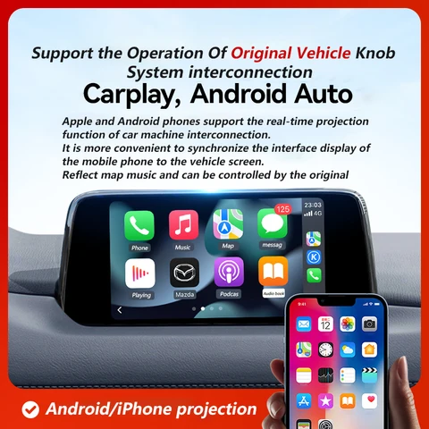 USB-адаптер P2 для Apple CarPlay и Android для Mazda 2 3 6 CX30 CX5 CX8 CX9 MX5 — пример использования