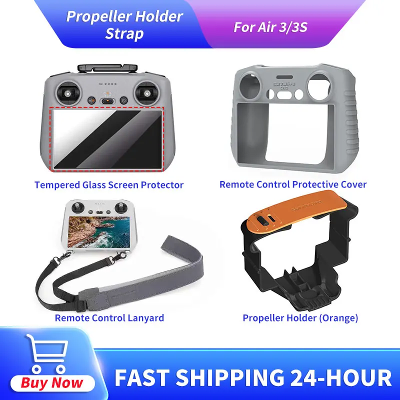 

Remote Controller Screen Protector Cover Lanyard Propeller Stabilizer Combo Set for Air 3 Air 3S Accessories In Stock