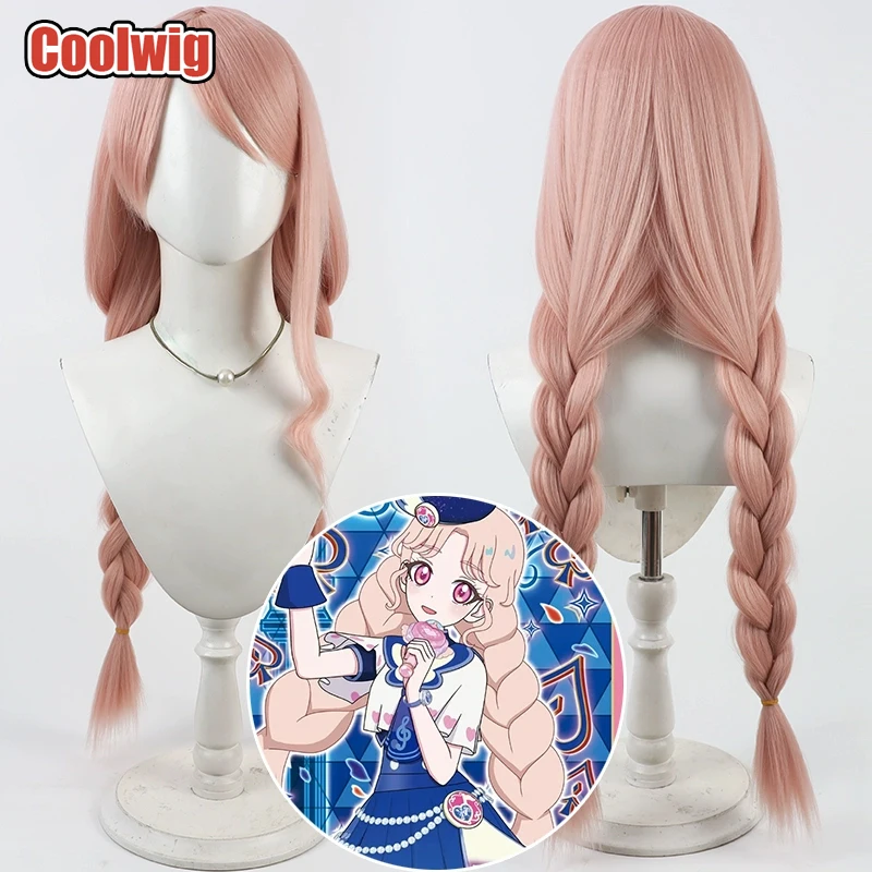coolwig-人工毛髪-玉木仁代-コスプレウィッグ-秘密の愛プリ-玉木仁代-90cm-ロング-ピンク-編み込みウィッグ-耐熱性