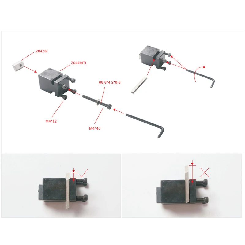 Z044MTL 2 Position Tool Post L Metal Mini Lathe Tool Holder,Lathe Tool Rest Bracket Machine Accessory