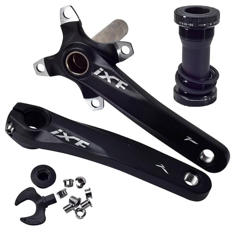 AliExpress JIANKUN 104BCD Crank Aluminum Alloy 170mm MTB Crank Fit 104/64BCD Bicycle Crankset Bicycle Integrated Cranks With Bottom Bracket