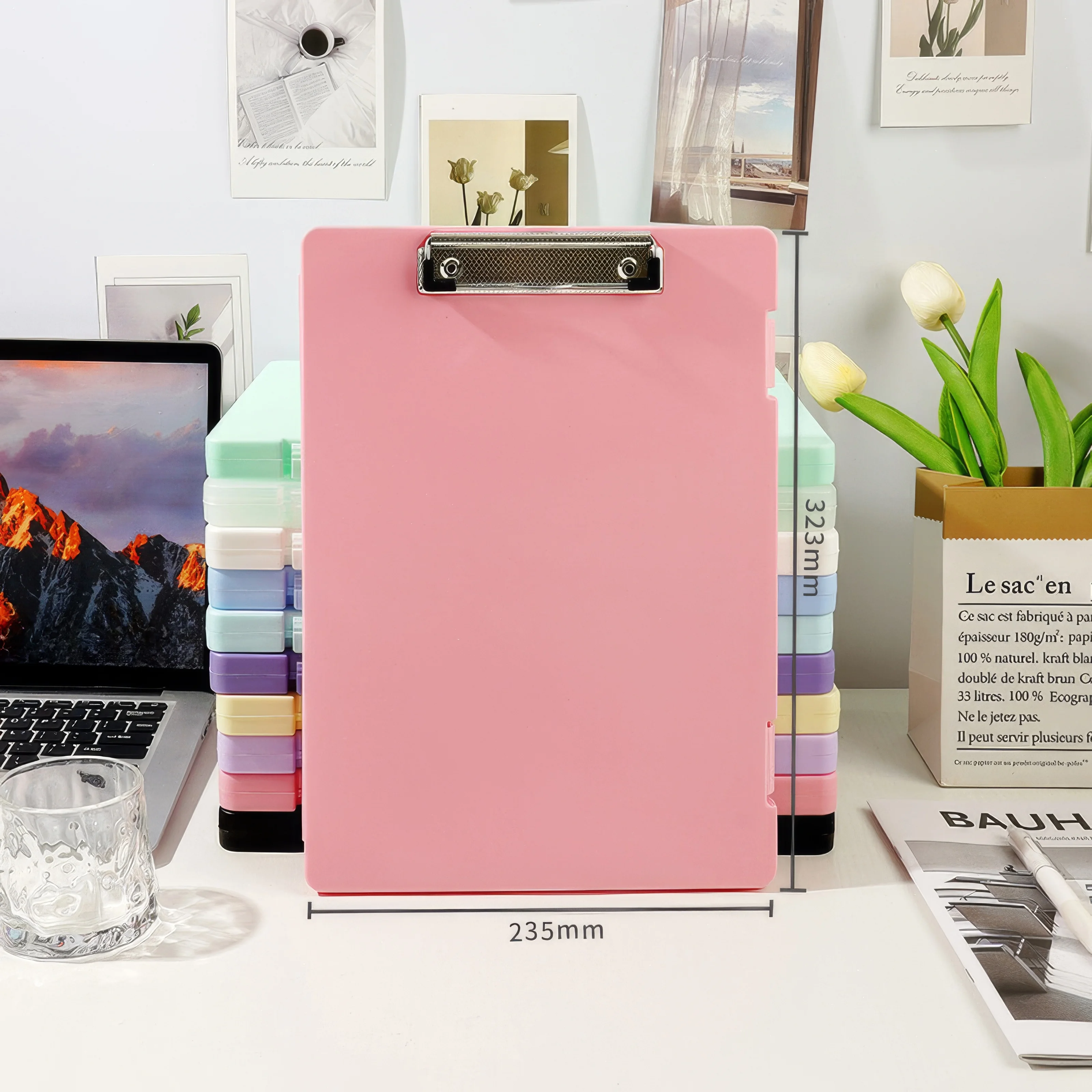 3 Color Folder Storage Boxes, Multifunctional Desktop Manager, Suitable for Daily Organization and Office File Storage