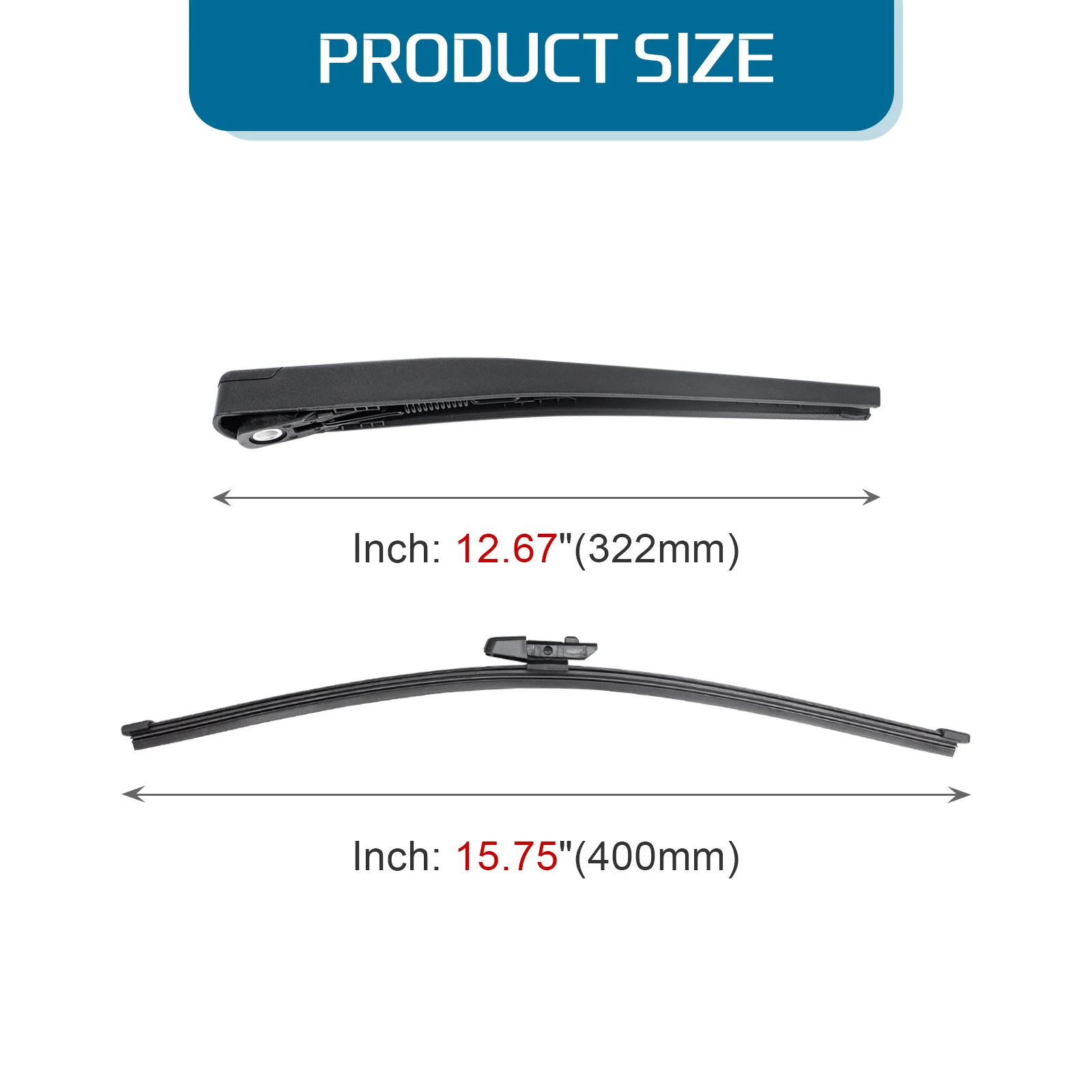 Rear Wiper Arm and Blade Set For Ford Expedition 2016-2017 and For Lincoln Navigator 2016-2017, 9L1Z-17526-AA , 9L1Z-17528-C view 4