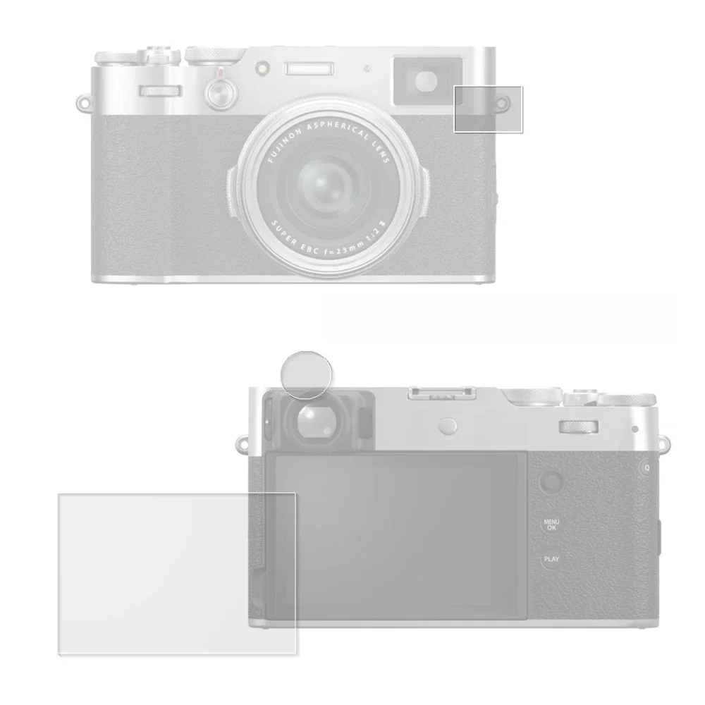 Szklane osłony ekranu do wyświetlacza Fujifilm X100VI X100V LCD / wizjer EVF — zdjęcie produktu 7