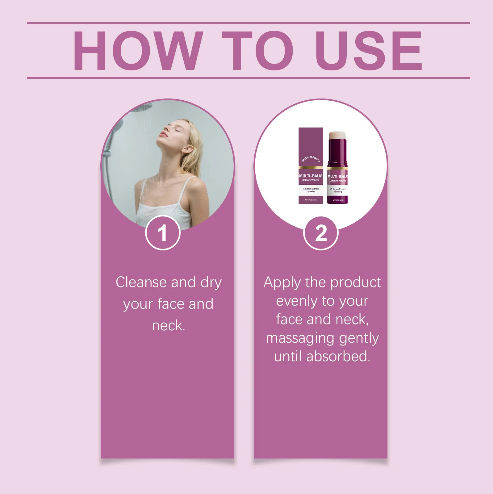 Anti-Aging Calcium Multi Balm Hydrating Firming Volume Soothing Dryness Repair Brighten Skin Tone Deep Moisturizing Cream Stick