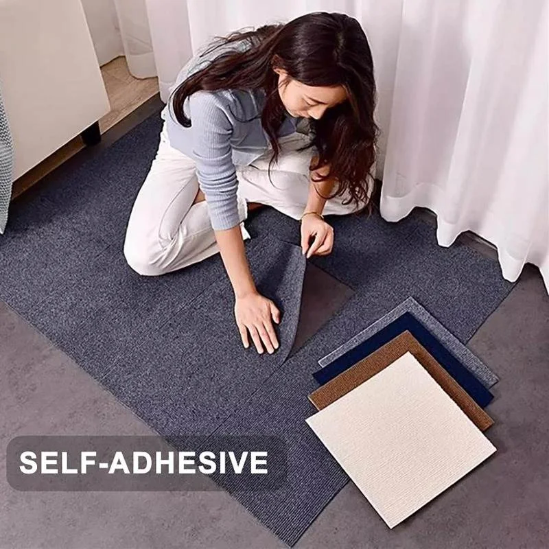 Alfombra/Alfombrilla Autoadhesiva Antideslizante de 30x30 cm, Paquete Individual, Adhesivo Antideslizante para Piso de Sala de Estar