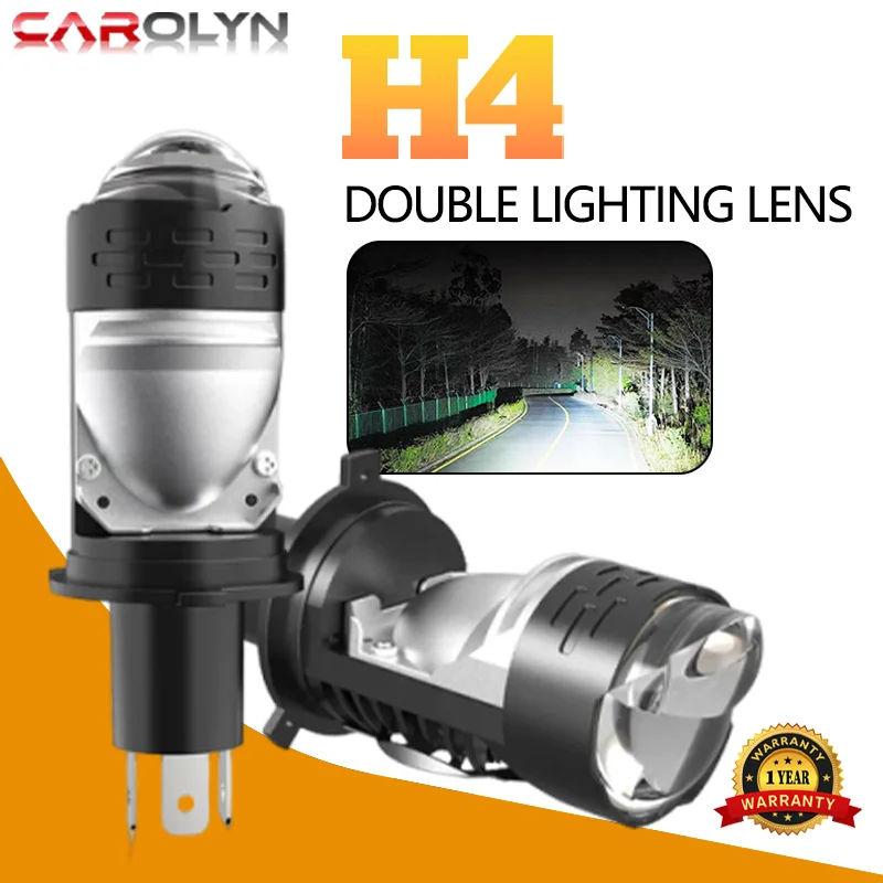 

Светодиодная линза-проектор Carolyn H4 для фар H4 9003, 800 Вт, Plug&Play, с турбовентилятором, для автомобиля и мотоцикла, беспроводная, с дальним и ближним светом