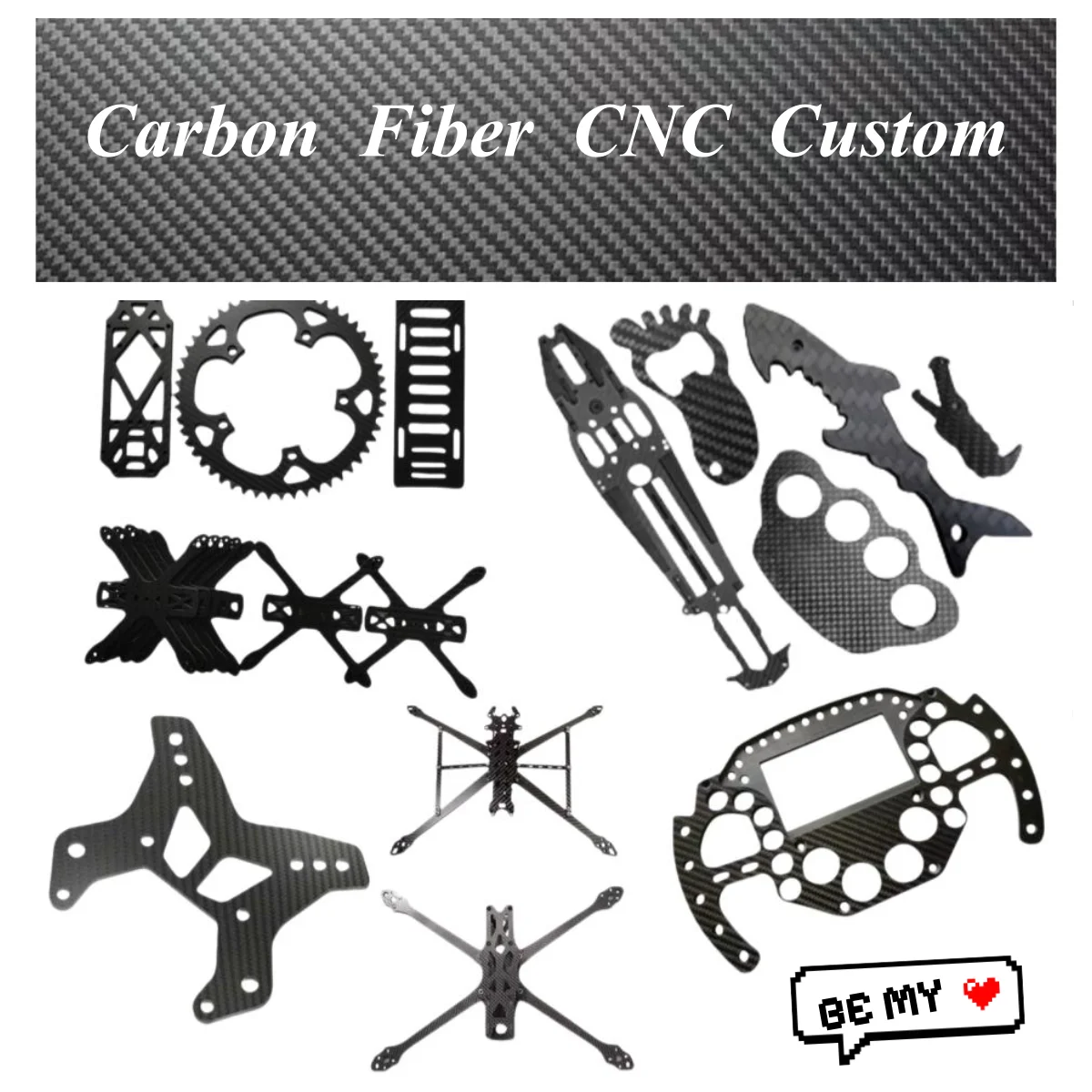 Customized Carbon Fiber Plate CNC Cutting Processing DIY Service Carbon Fiber Sheet Panel CNC Machining