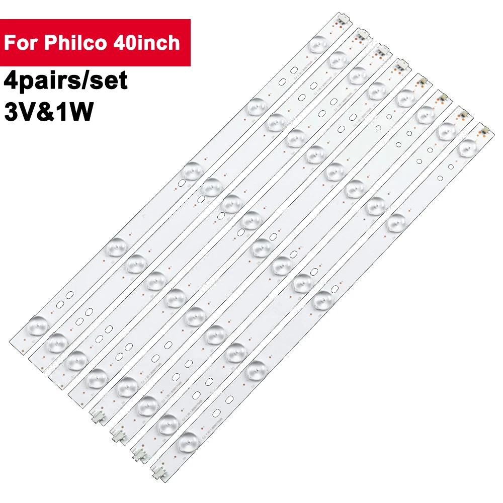 

4Pairs/Set 405mm TV Backlight LED Strip For Philco 40inch ph40n70dg PH40N70DG PH40N70 3V 1W TV Repair Parts