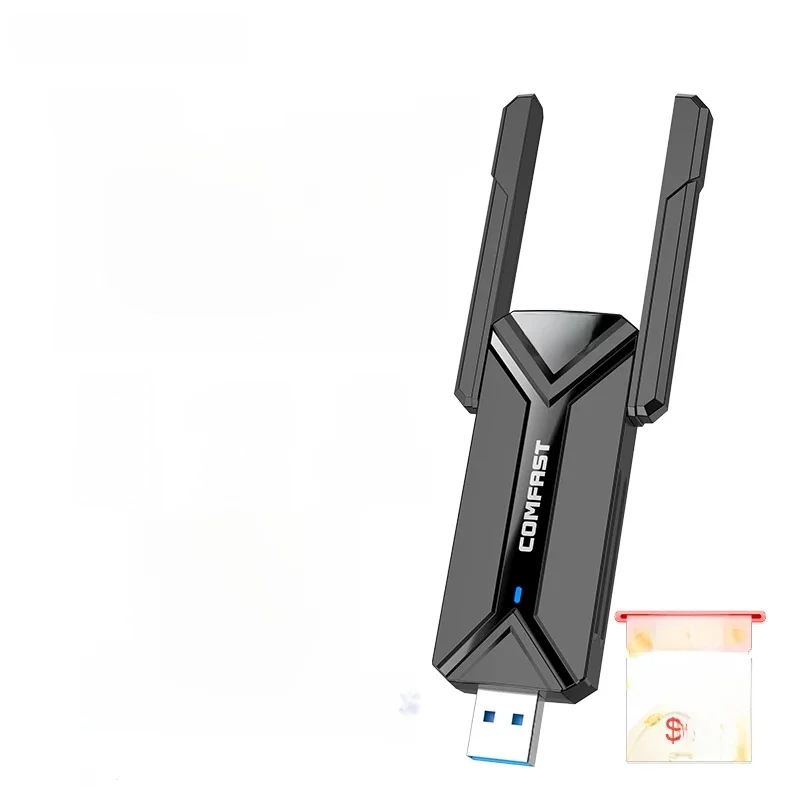 COMFAST WiFi7 Adapter USB BE6500 Karta WiFi 5G/6G USB3.0 Bezprzewodowa Karta Sieciowa USB WiFi7 Adapter AX5400 WiFi6 Antena PC Laptop — zdjęcie produktu 7