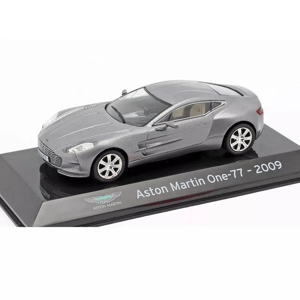 Salvat, One-77 2009 Supercar de luxe britannique extrêmement exclusive, limitée à 77 exemplaires dans le monde entier, échelle 1:43, miniature en métal moulé sous pression, fabrication Ixo, collection Supercars, sans magazine, emballage en vitrine, base d'identification du modèle et de l'année.