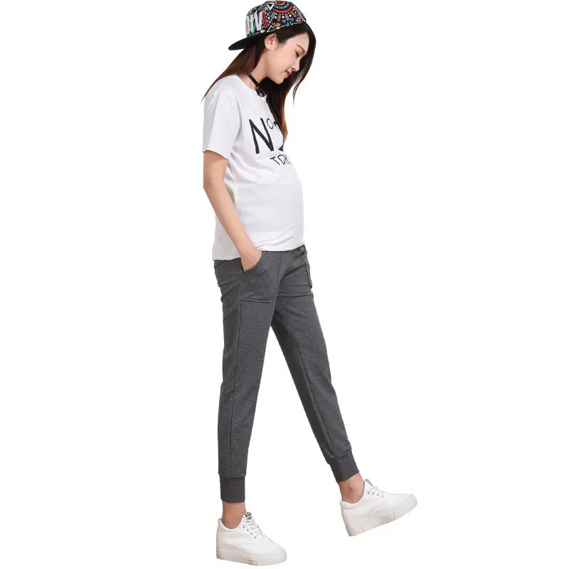 High Waist Maternity Legging Pants Spring Fall Belly Support Trouser Pregnant Women Elastic Pant Pregnancy Clothing Plus Size