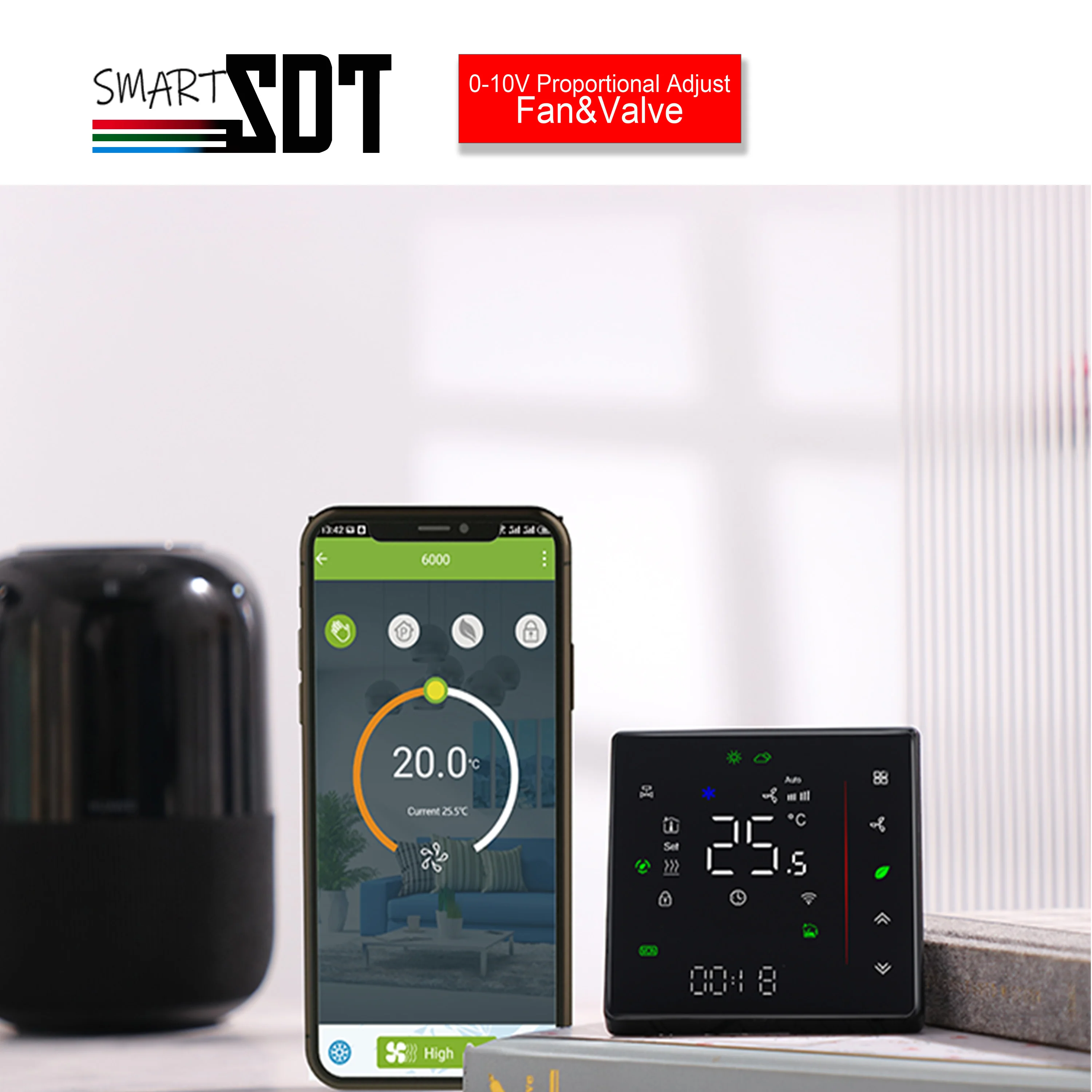 Imagem -06 - Controle Remoto Zigbee Wifi Protocolo Rs485 Ventilador e Válvula 010v Termostato Interruptor on e Off Opcional Quente e Frio 24 110 220v
