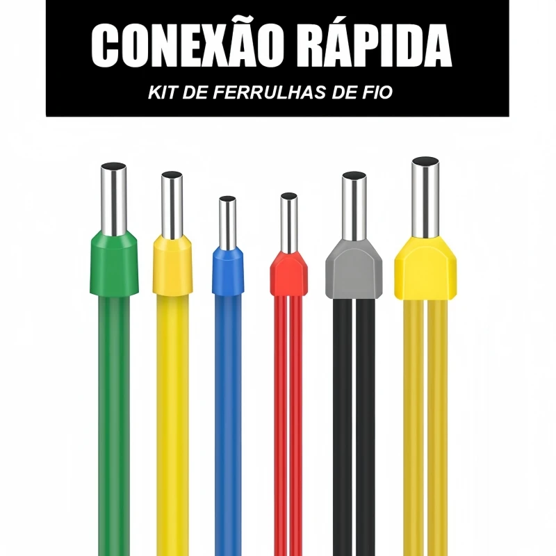 Insulated Wire Connectors For Secure Electrical Connections, Tubular Crimp Terminals, 1300 Pcs per Box