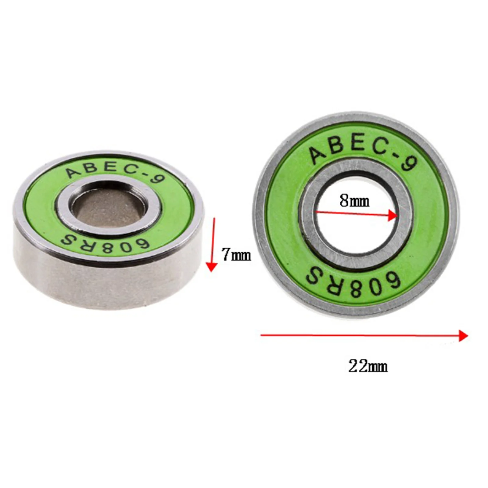 8 ピース/セット Abec 9 高速ベアリング 608RS 両面防塵 8