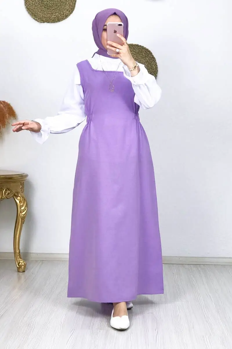 Shirt Lilac Gilet Hijab Binary Suit muslim fashion suit spring summer suit turkish fashion lilac dress 20220005