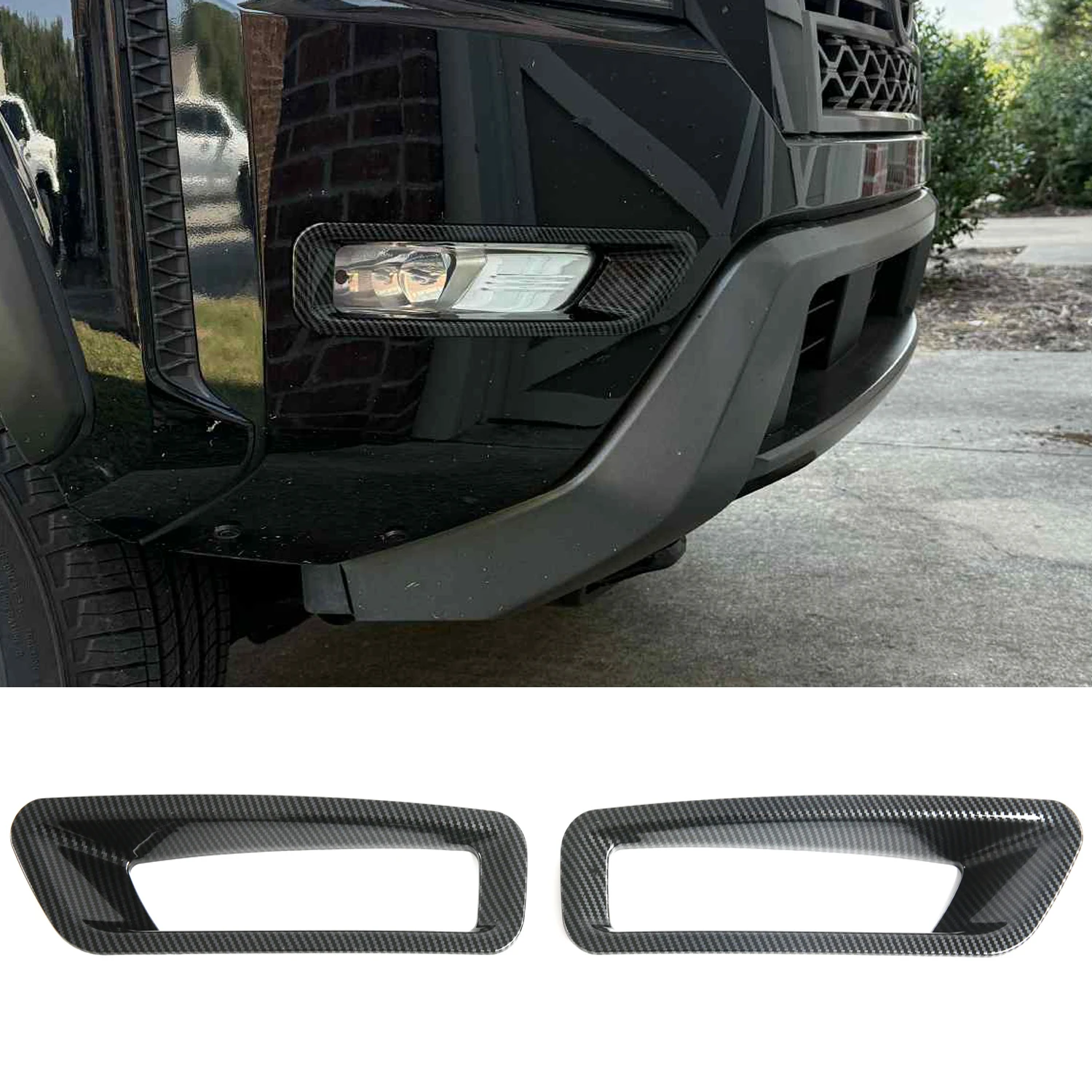 For Nissan Frontier 2022 2023 2024 2025 Car Accessories ABS Front Fog Light Lamp Decor Cover Trim 2pcs