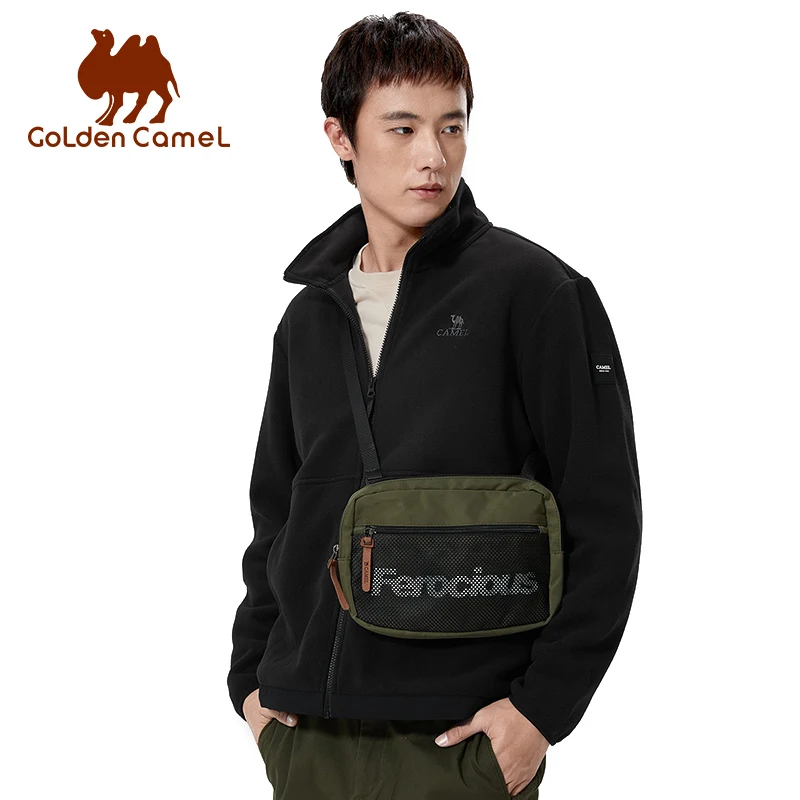 

Golden Camel Outdoor Men's Jacket 2022 New Double-sided Polar Fleece Jackets Cardigan Windproof Stand Collar Coat for Men Winter