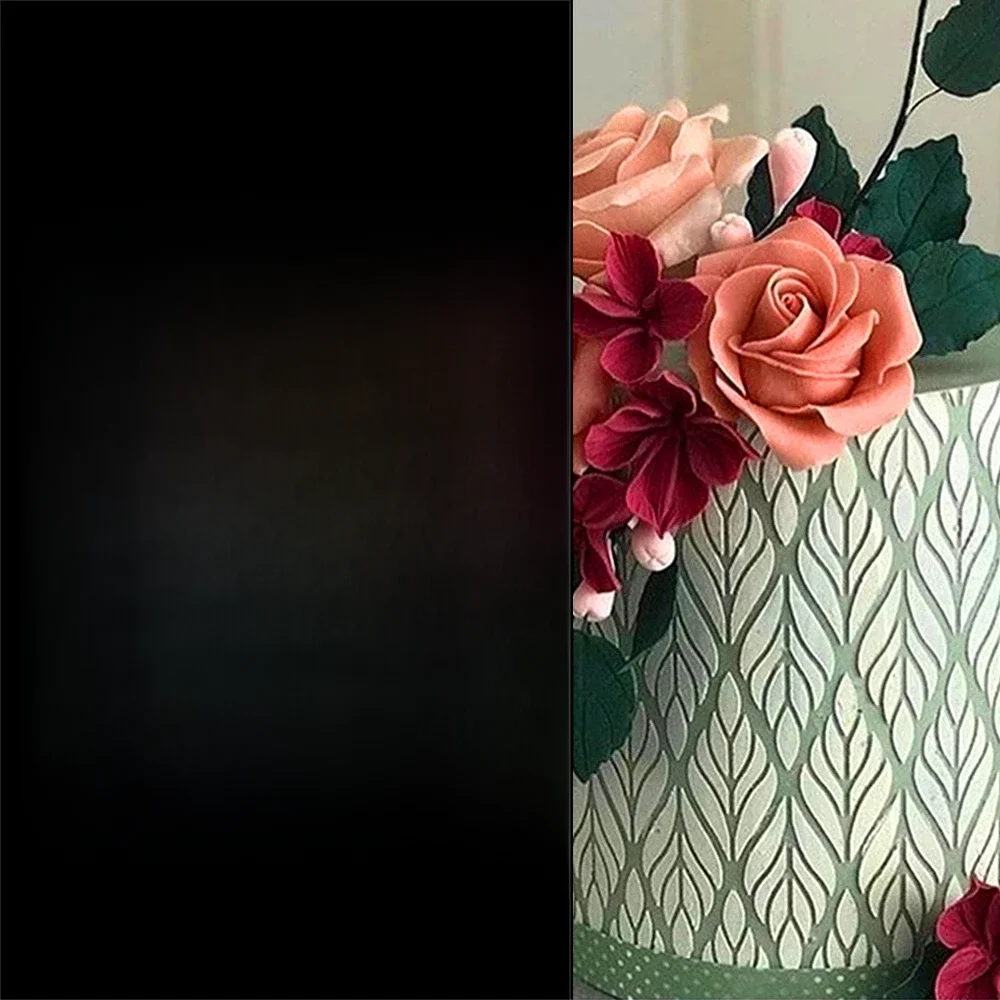 Pochoir à gâteau en forme de feuille, décoration de gâteau de mariage, en dentelle, Fondant, modèle de pochoirs, moule à dessin, outils de pâtisserie