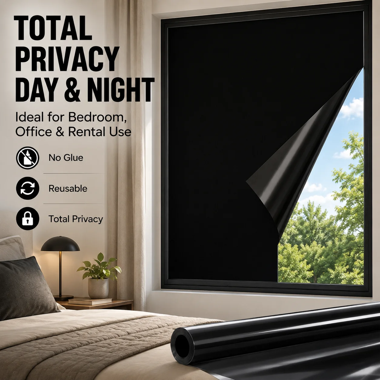 Opak Siyah Film Karartma Camı  - Lighting Decor Rentals incelemesi ve fiyatı