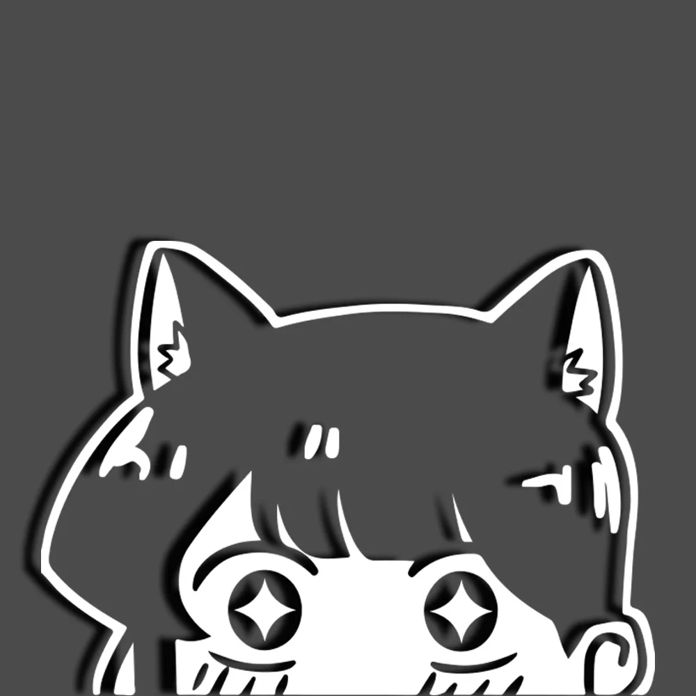 Anime Cute Car Window Sticker Vinyl Die-Cut Waterproof Decal Funny Exterior Decoration Accessories for MINI Cooper Golf 6