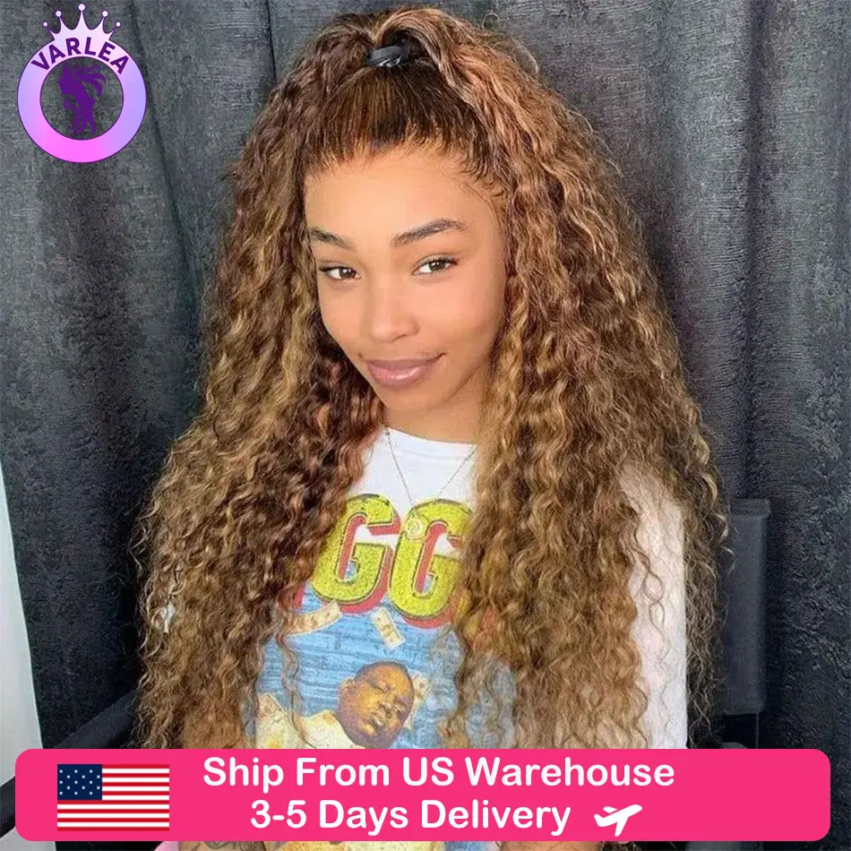 Highlight Deep Wave 13x4 Lace Front Wig Human Hair Ombre Blonde 13x6 Hd Lace Frontal Wig Deep Wave Highlight Wig Human Hair Wig