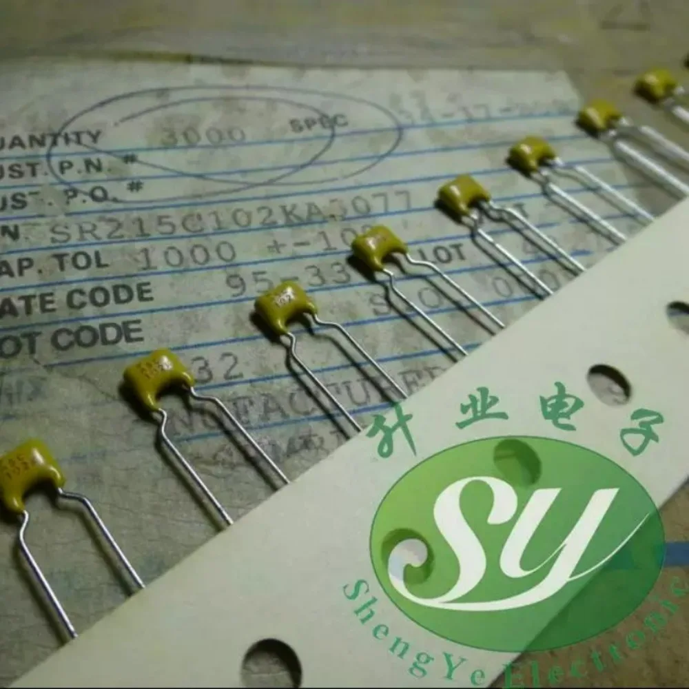 5pcs/lot 0.001UF 1.0NF 102 50V Brand New High Temperature Multilayer Ceramic Capacitor SR215C102KA