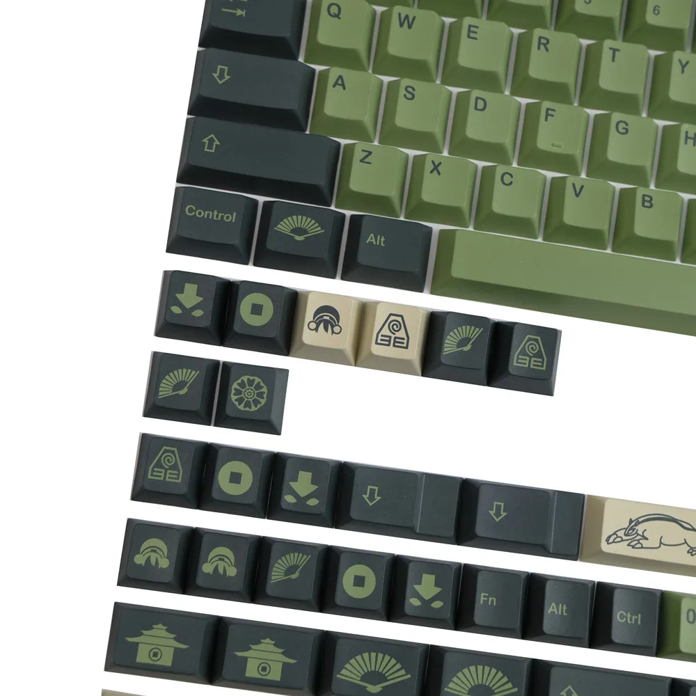 GMK Terra-teclas PBT personalizadas para teclado mecánico, 140 teclas, perfil de cereza, DYE-SUB