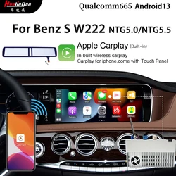 Hualingan for Mercedes S W222 2014-2019 MBUX Carplay box AI Carplay Youtube 4G Android Auto Carplay Fulll Screen NTG5.5 NTG5.0