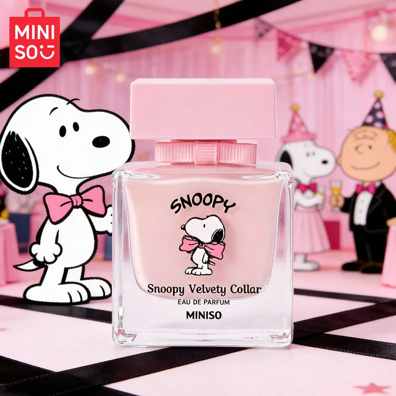 

MINISO x Snoopy Velvety Collar Eau De Parfum 50ml, Sweet Pear Strawberry Floral Vanilla Long-Lasting Perfume, Gift for Women