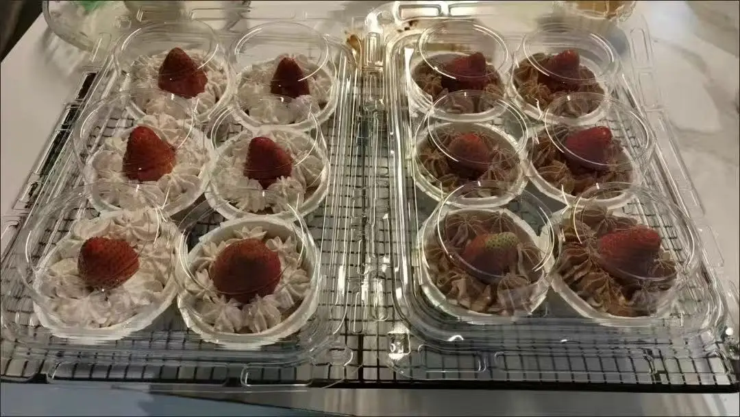 4/6/12 Count Cupcakes Box Tray Container Cake Carrier Holder Muffin Boxes Baking Muffins Egg Tart Storage Tray Tall Dome Lids photo review