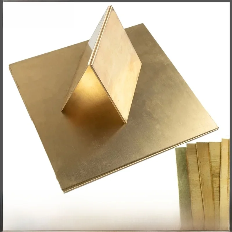 Épaisseur de feuille de laiton 0.3 0.5 0.6 0.8 1 1.2 1.5 2 2.5 3 4 5 6mm, plaque en laiton personnalisée