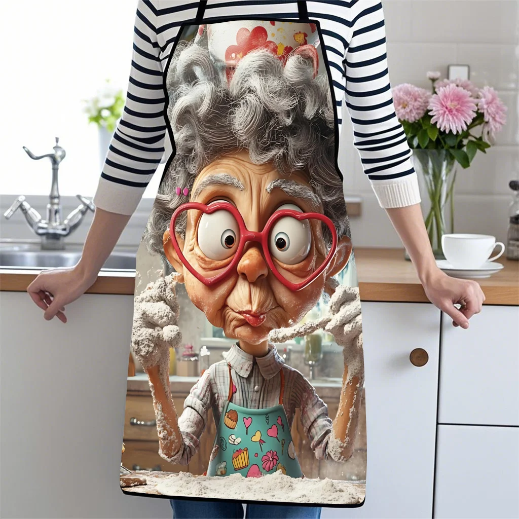 1 Piece of Funny Retro Design Apron, Unisex, Suitable for Cr