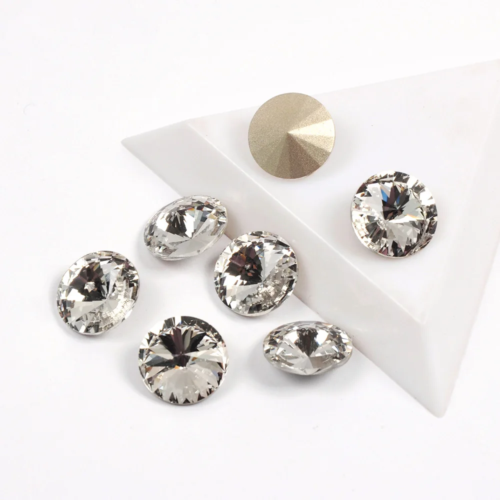 YANRUO 1122 Rivoil Crystal Top Sew On Stones Rhinestones Crystals Pointback Rhinestone Stones For Clotes DIY Round Diamond