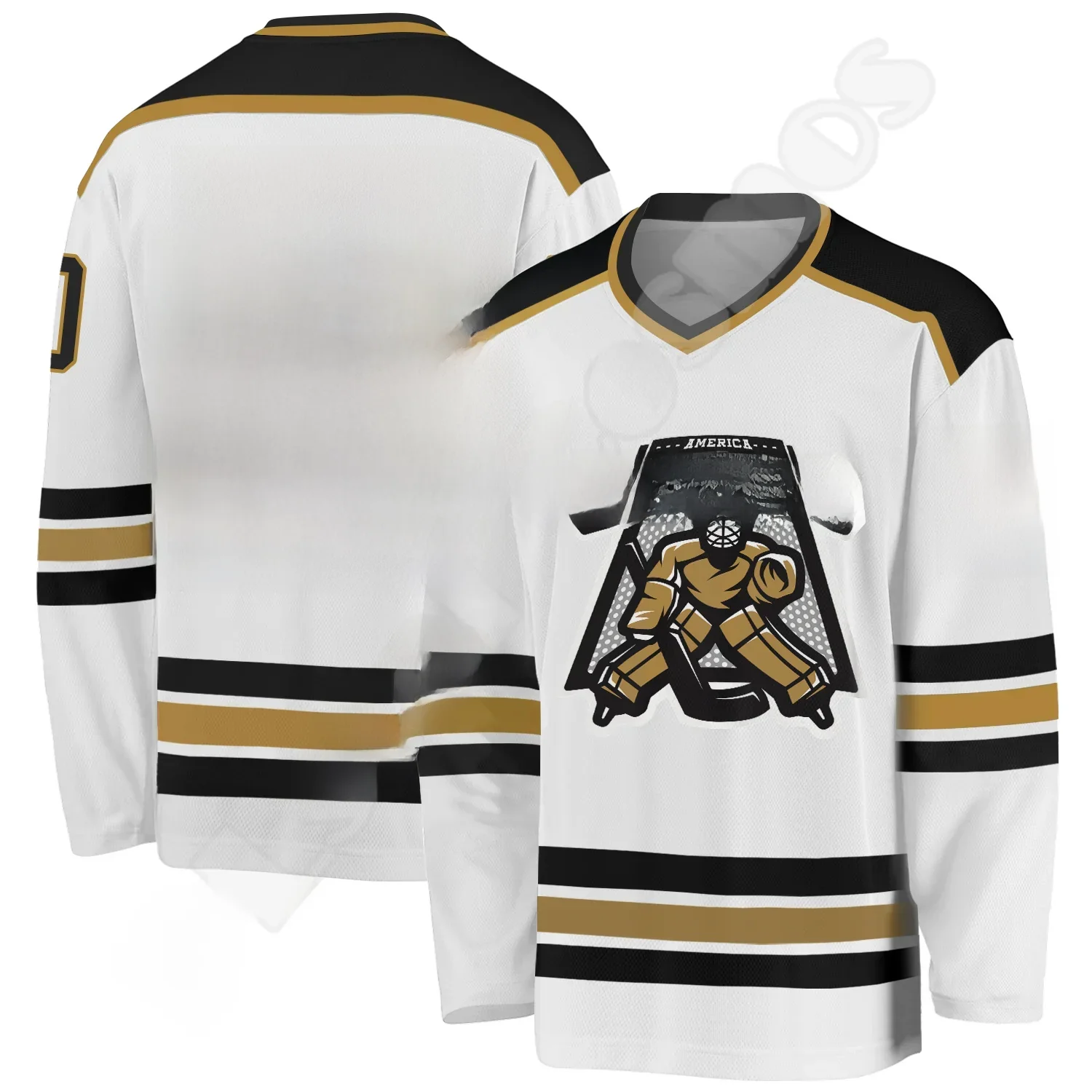 Hockey Jersey Custom Name Team Logo Number Colorful Pullover Vintage Retro Long Sleeves 3DPrint Harajuku Casual Sweatshirts X10